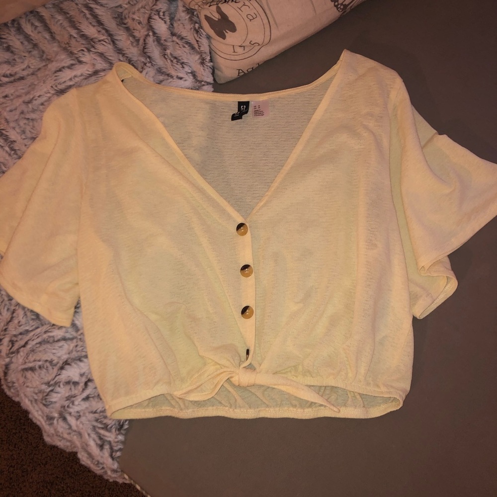 Yellow crop top